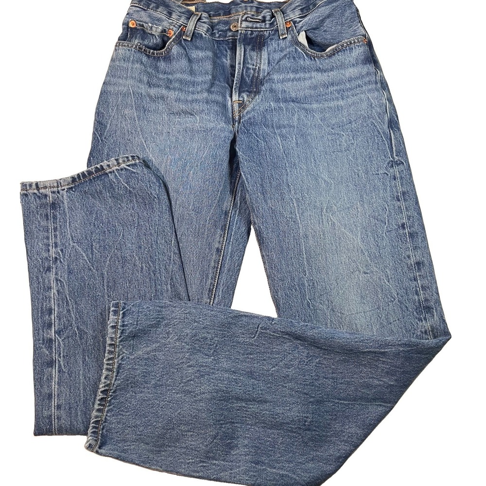 Levis Premium 501 90s Jeans Womens 26x27 Blue Denim Pants Medium Straight EUC